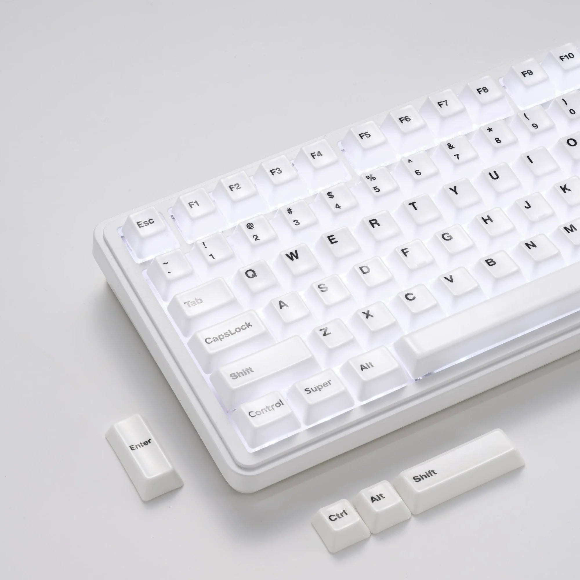 XVX Minimal White Ceramic Keycaps
