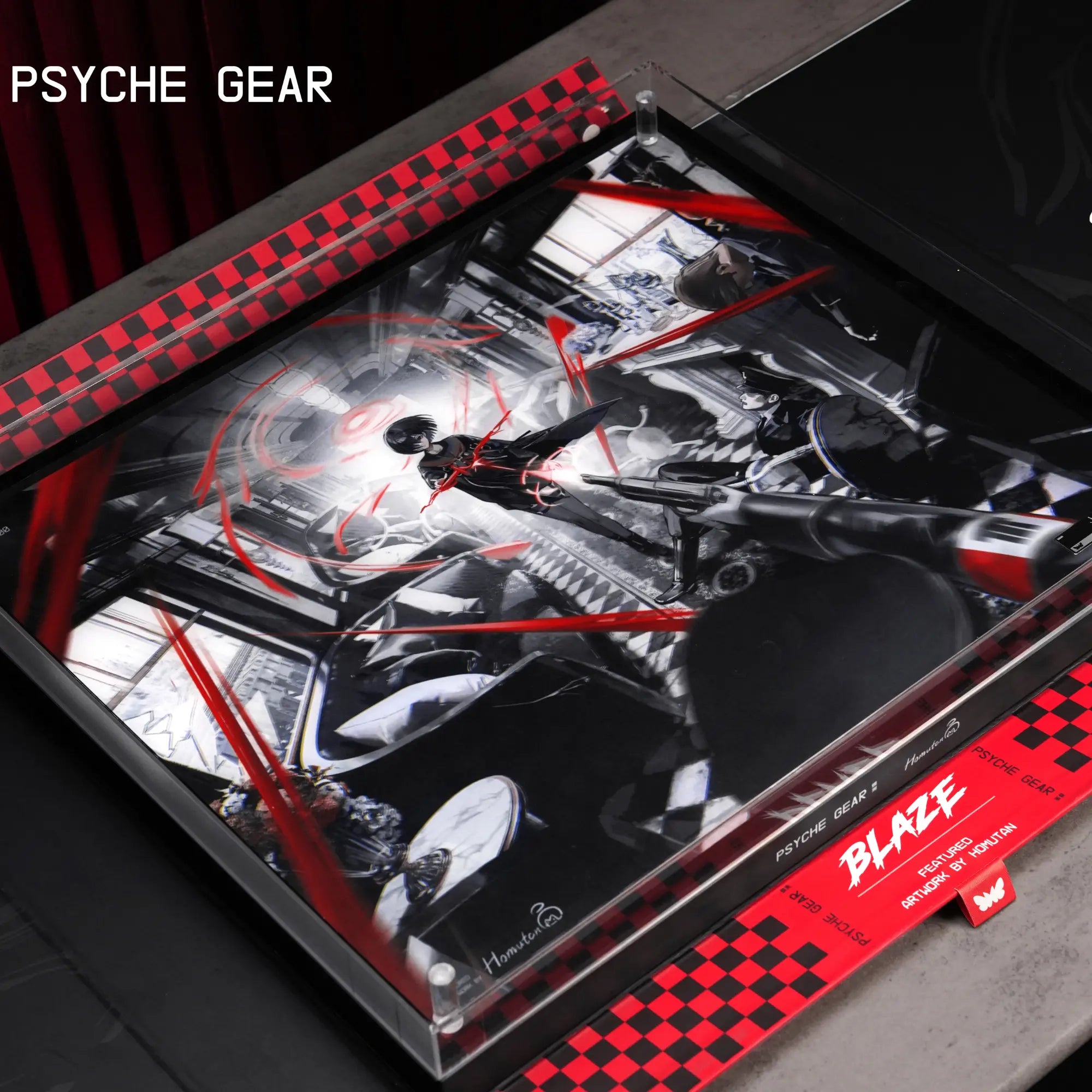 PSYCHE GEAR SPD-01 BLAZE Glass Mousepad
