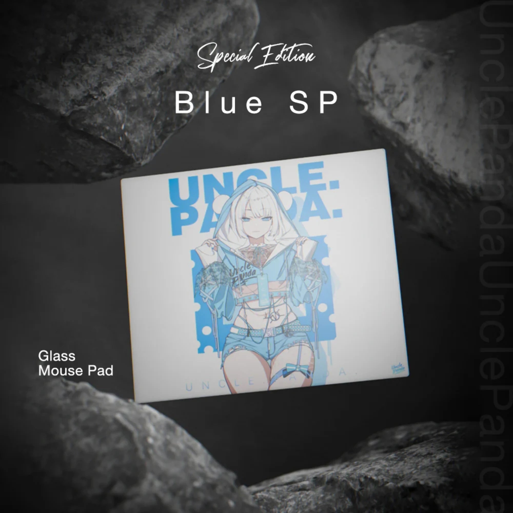 マウス・トラックボール UNCLE PANDA BLUE & BLUE sp Uncle Panda Blue SP Glass Mousepad – Toronto KeyboardMan