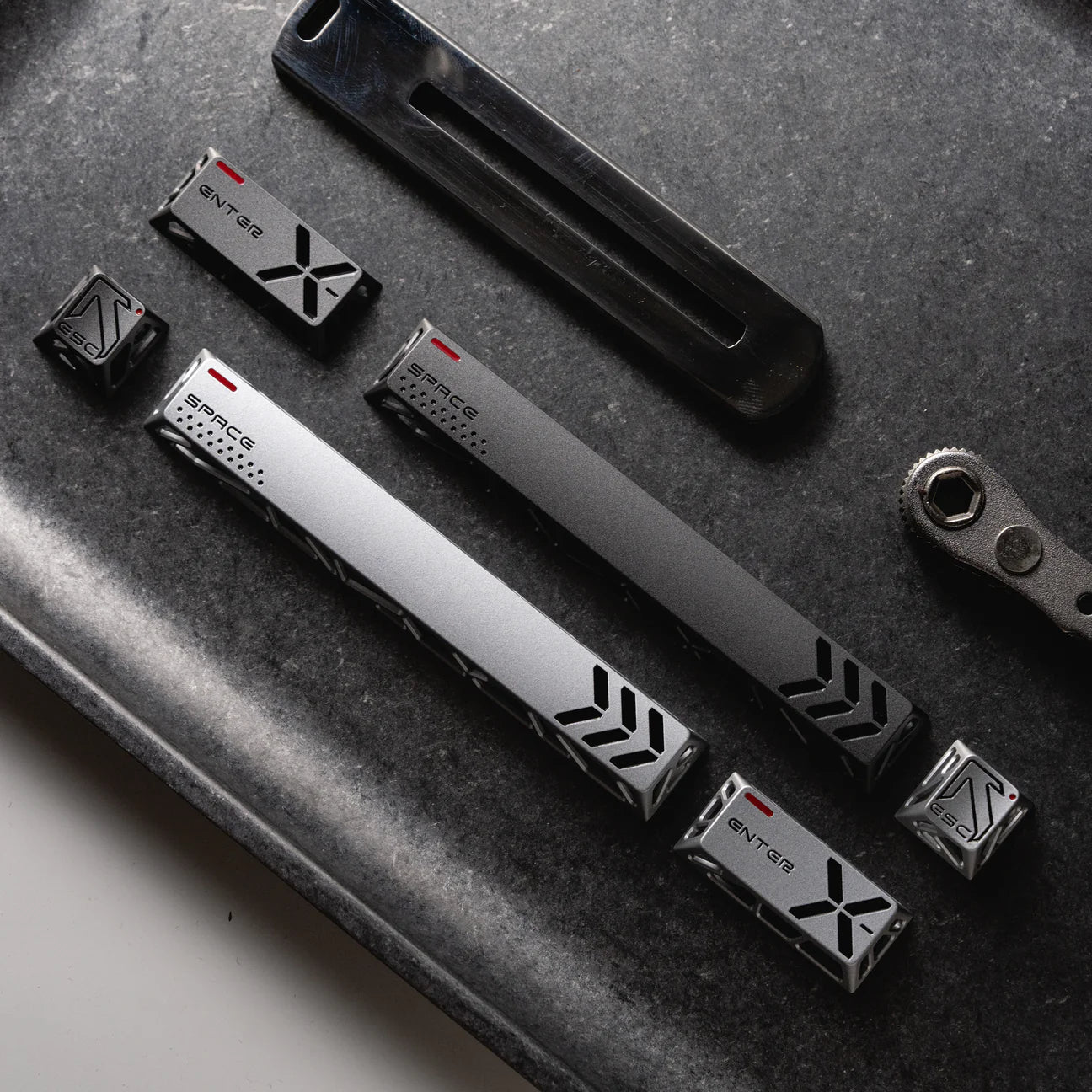 Frontier Metal Hollow Star Artisan Keycap Set