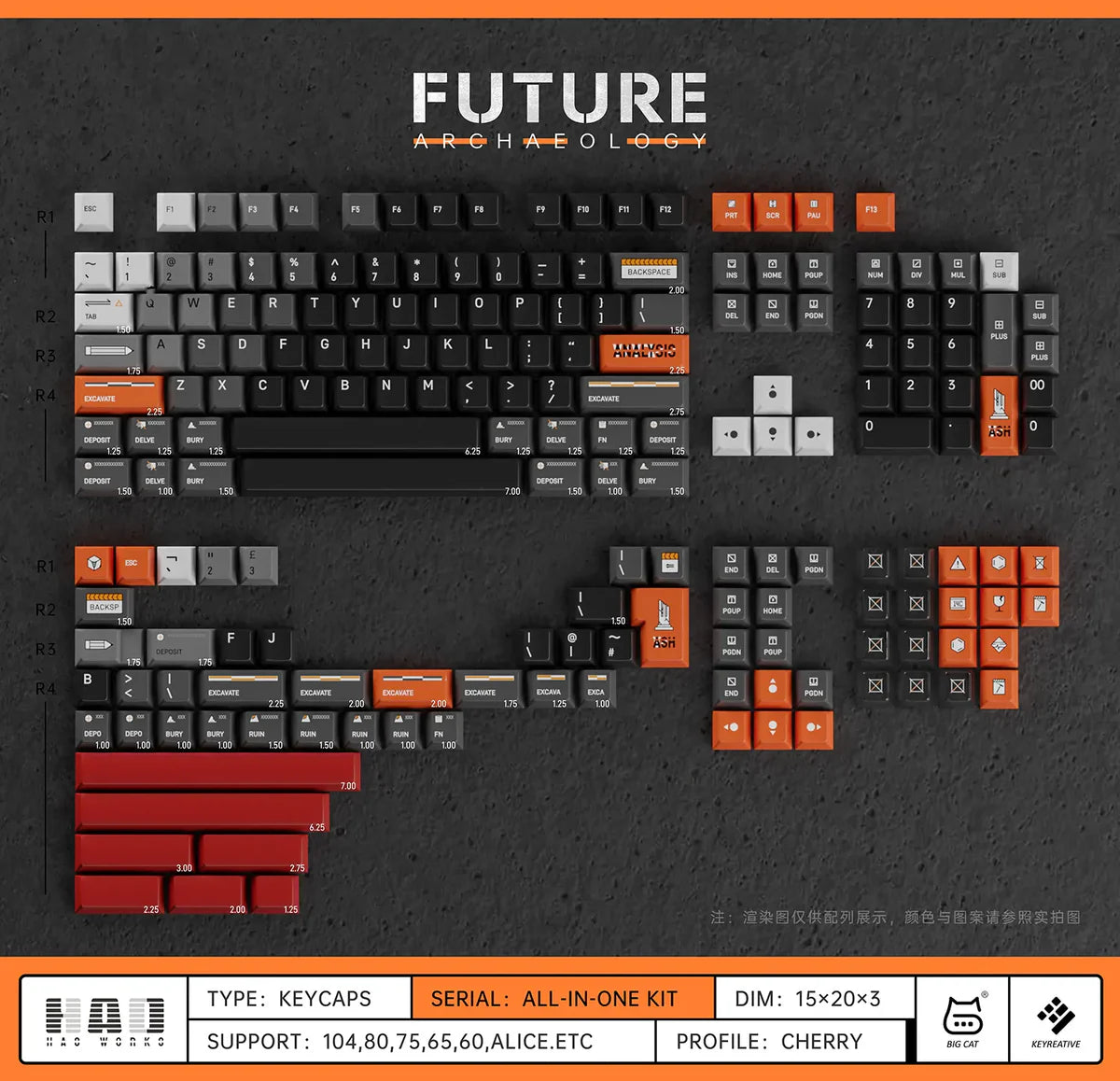 Keyreative Future Archaeology Keycap Set