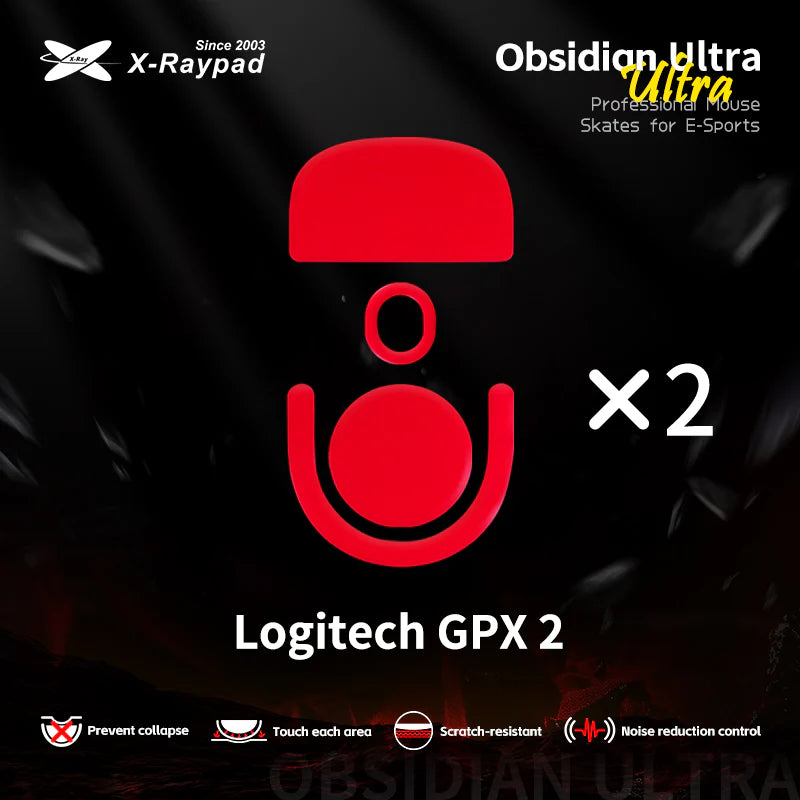 Obsidian Ultra Mouse Skates for Superlight 2/X2 Superstrike