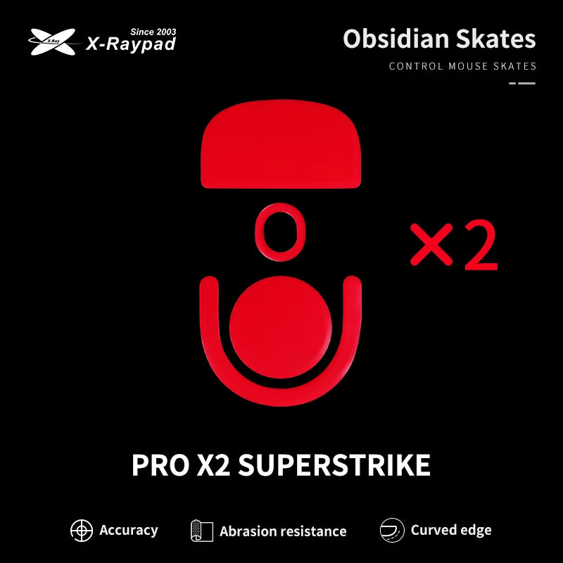 Obsidian Mouse Skates For G Pro X Superlight 2/X2 Superstrike