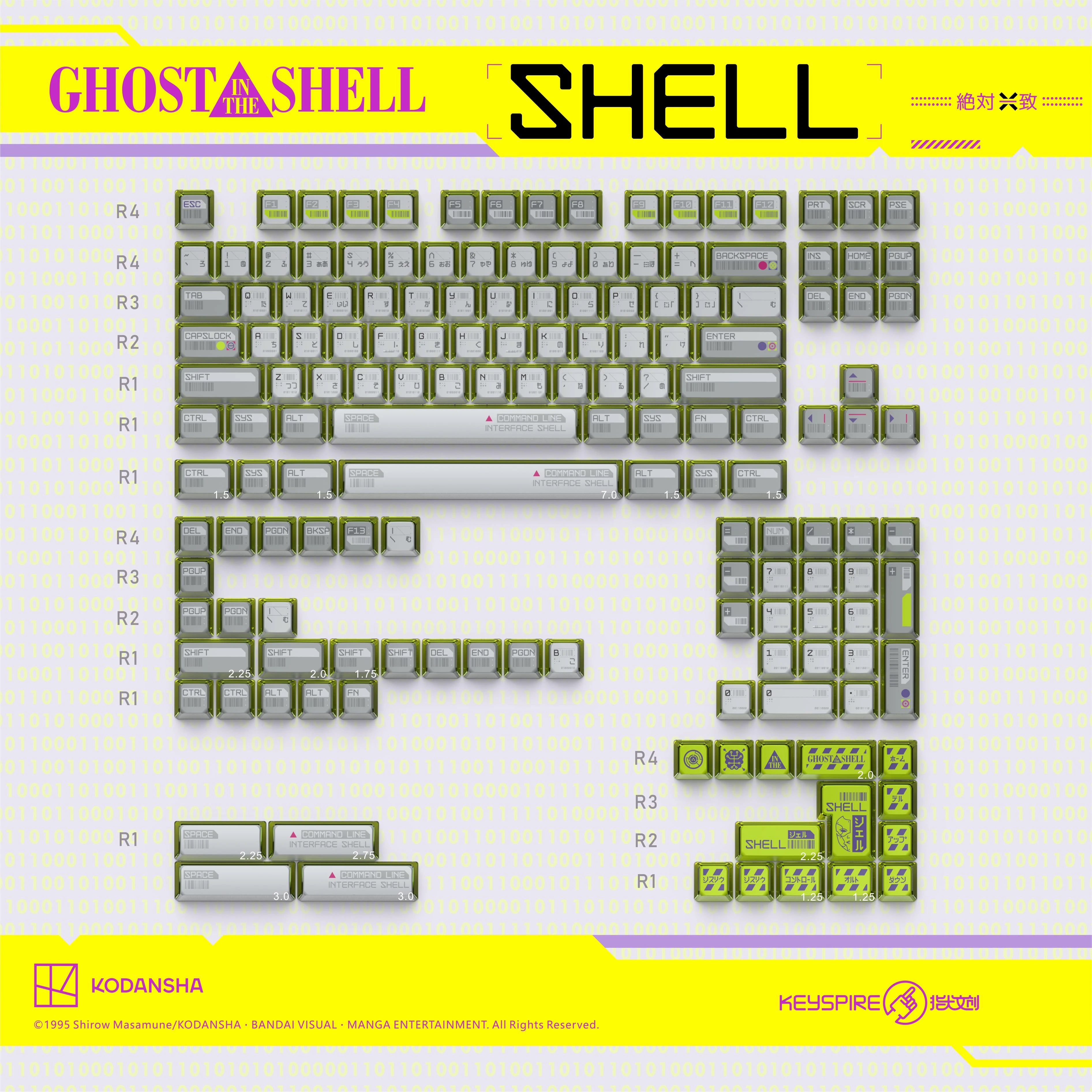 Keytok Ghost in the Shell Keycaps-Shell
