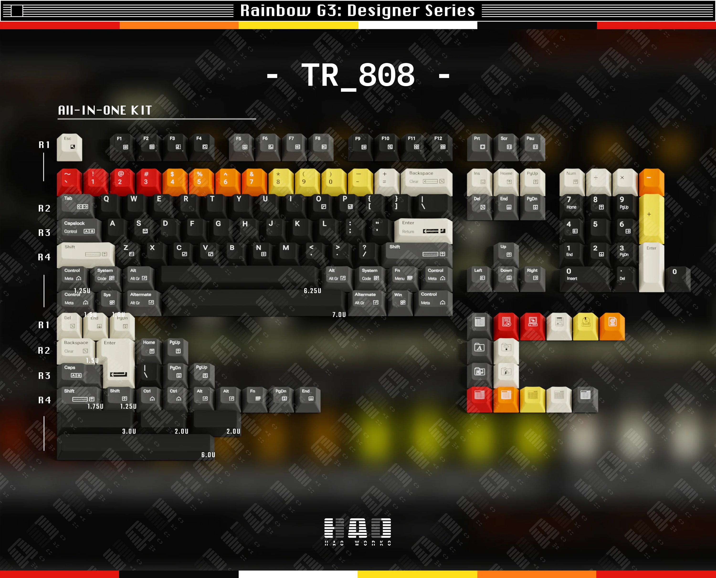 Keyreative TR_808 ABS Keycap Set