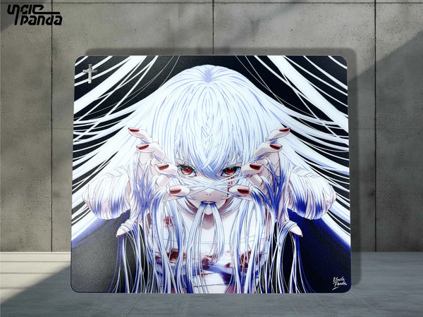 Uncle Panda Crimsnow Glass Mousepad