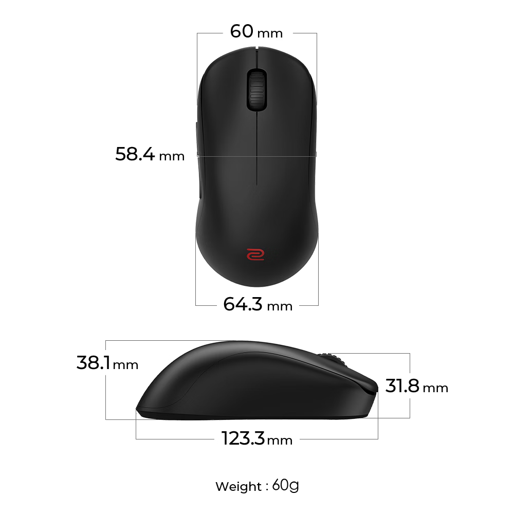 Zowie U2-DW 4K Wireless Mouse | 60g Claw Grip Esports – Toronto