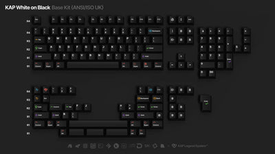 KAP WOB White on Black Keycap Set