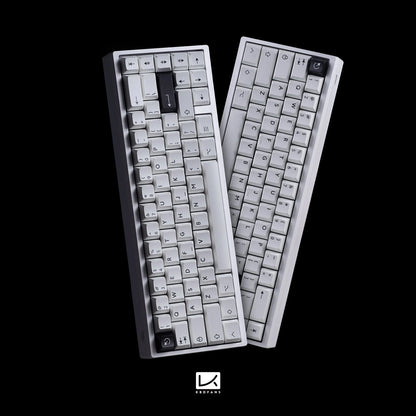 PBTfans BOW Black on White Keycap Set