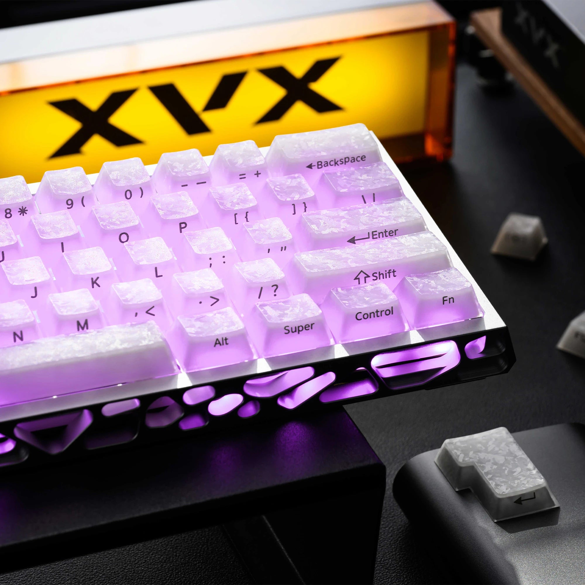 XVX Forged Carbon Fibre Jelly Translucent Keycaps