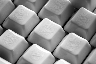 XVX White Ice Crack Ceramic Keycap Set