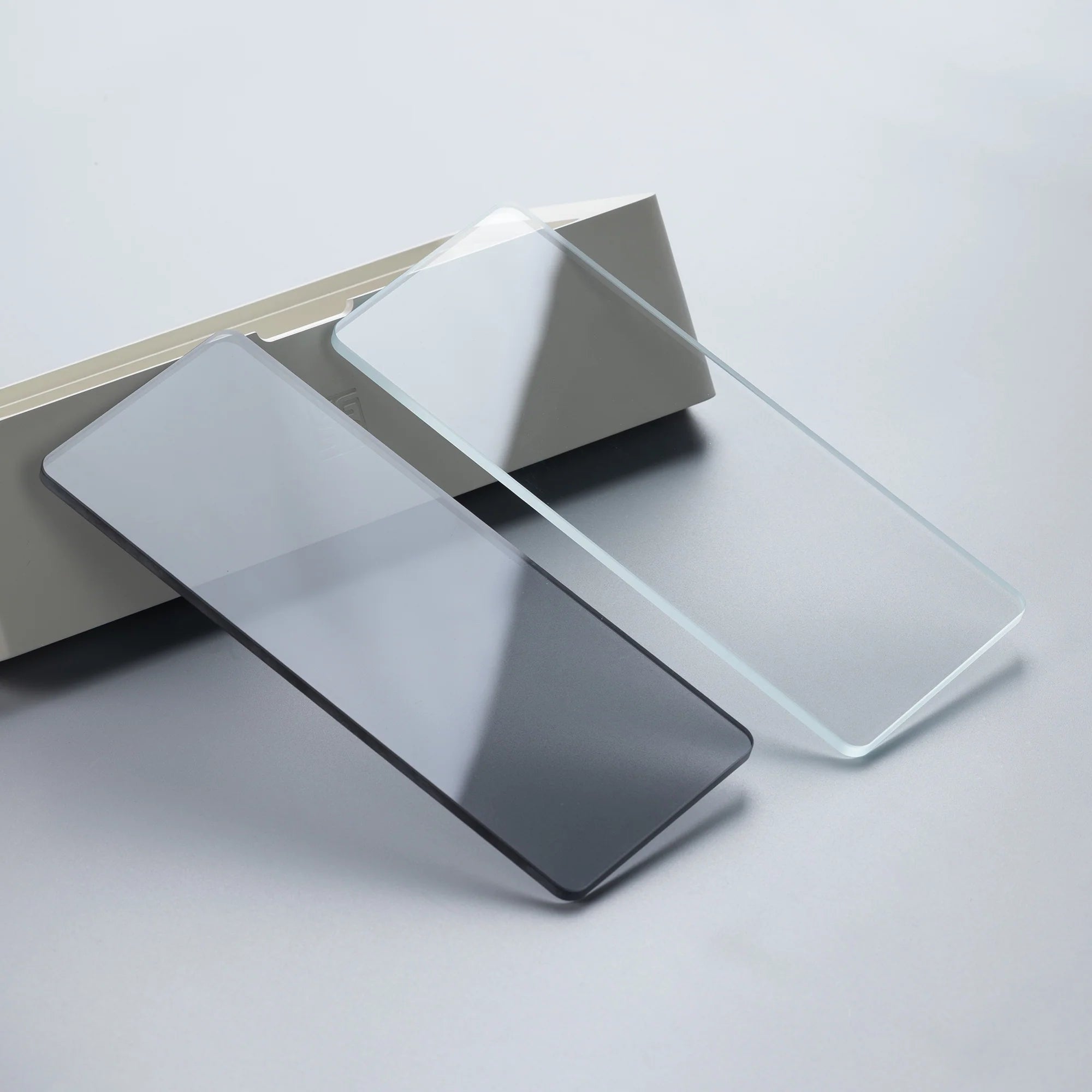 Bliss Artisan Tray Silver finish with artisan keycap collection on display under tempered glass lid