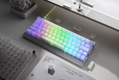 XVX White Ice Crack Ceramic Keycap Set