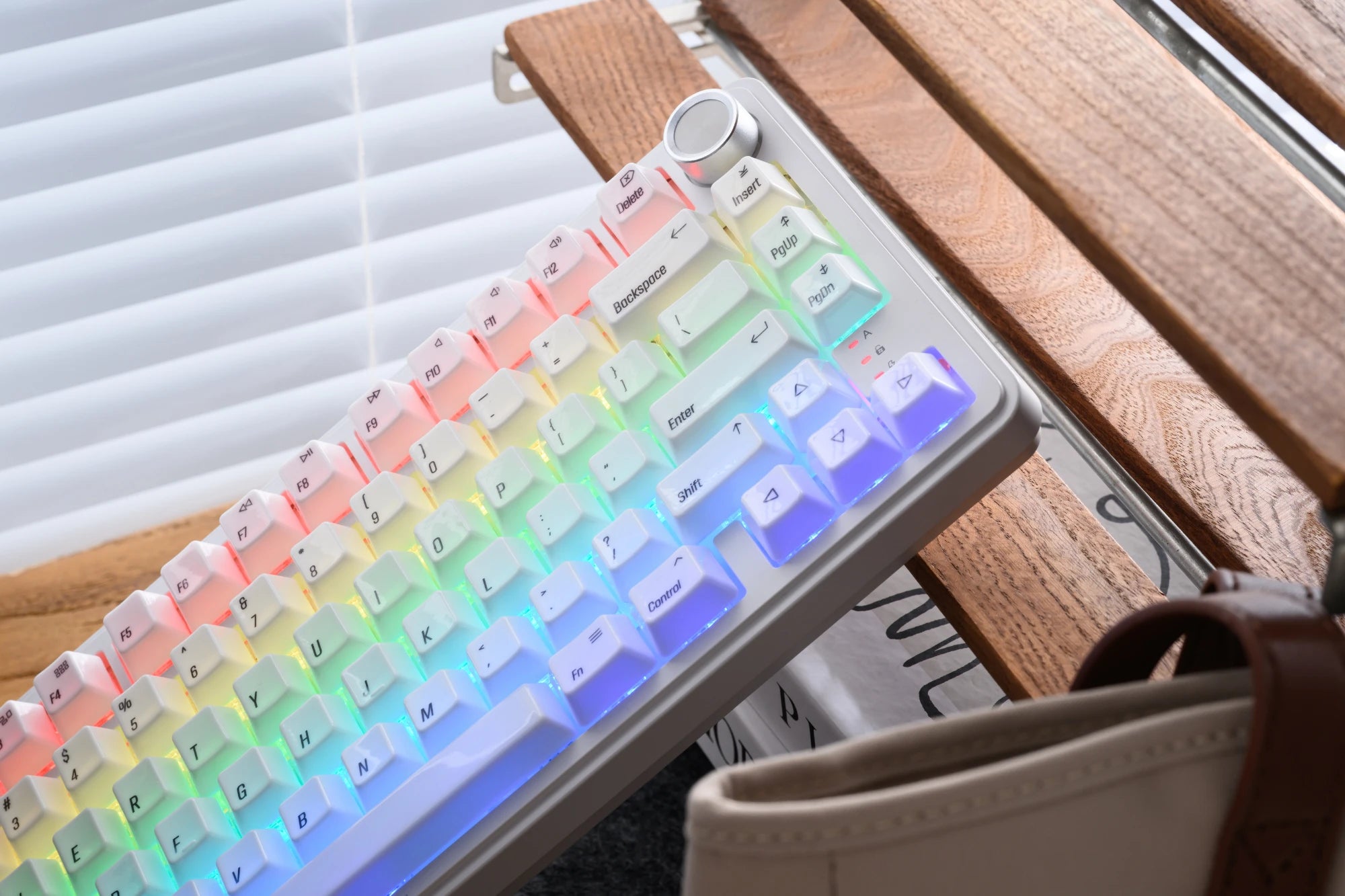 XVX Minimal Italic Ceramic Keycaps RGB Shine through
