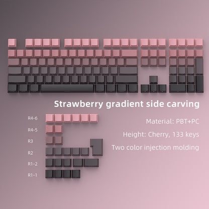 Strawberry Gradient Side printed pbt Keycaps