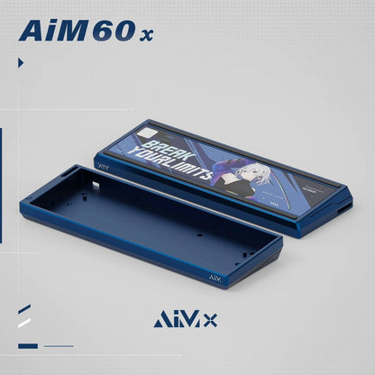 Aimx Alu Case for Wooting 60HE Blue