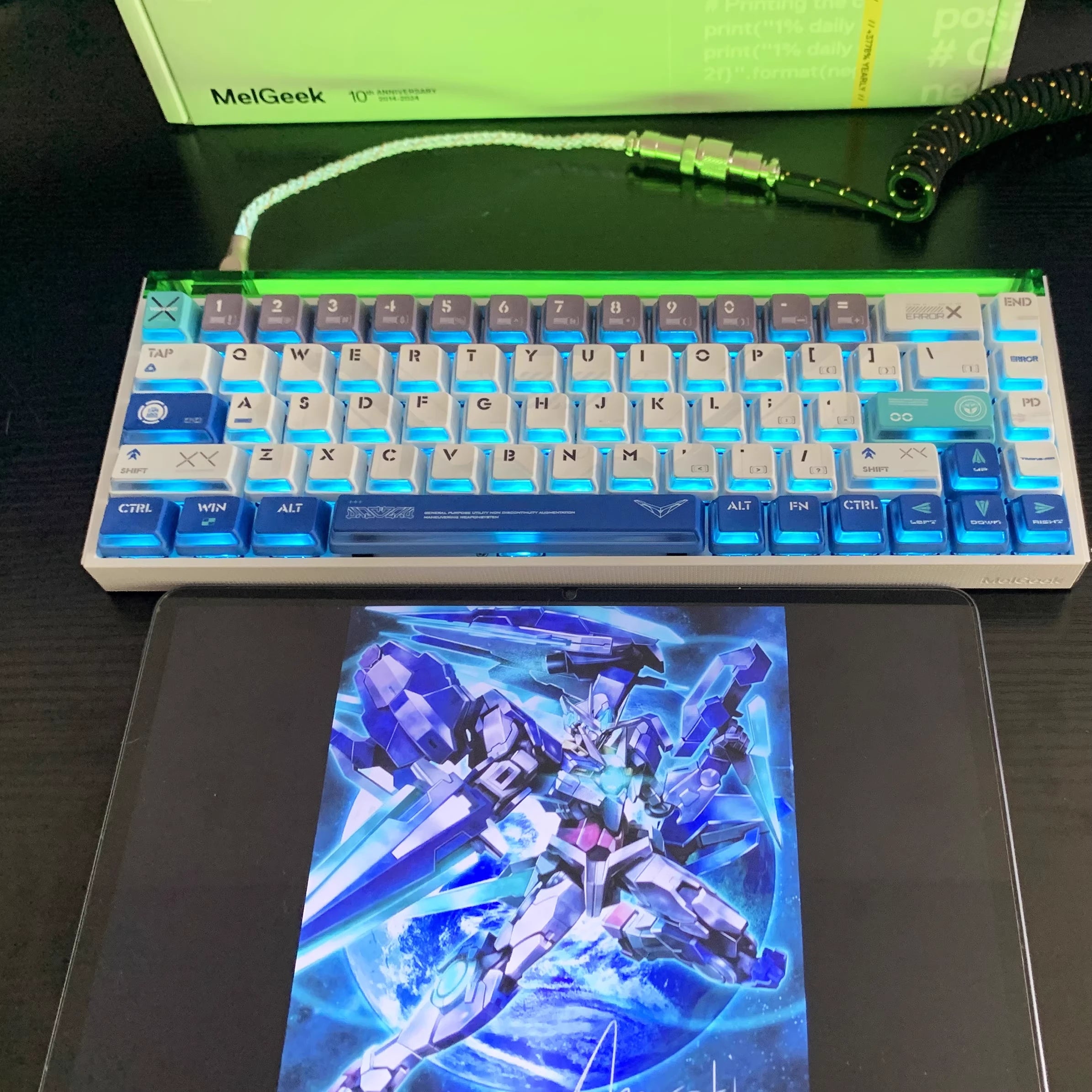 Gundam Exia Nuclear Power Profile Keycap Set