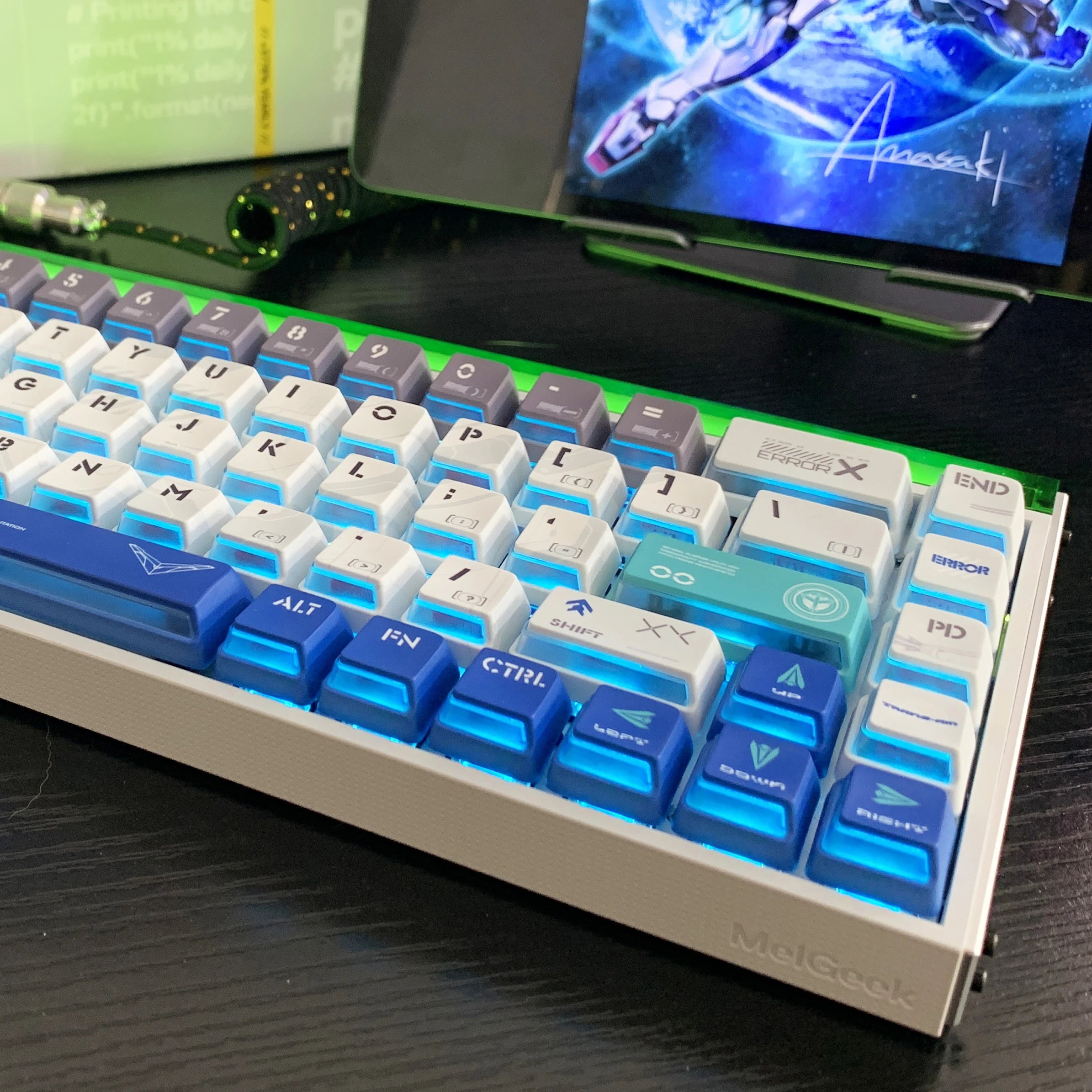 Gundam Exia Nuclear Power Profile Keycap Set