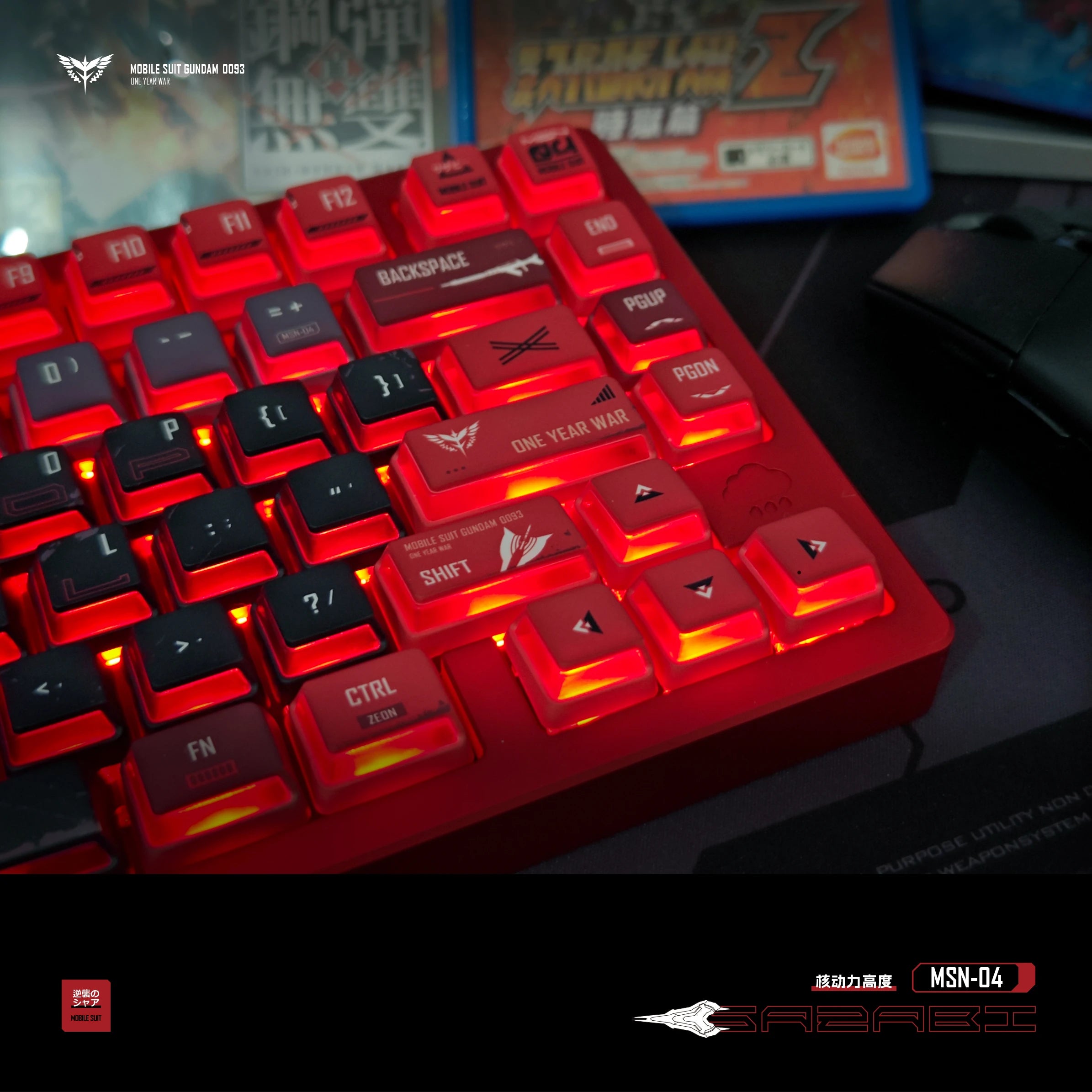 Sazabi Nuclear Power Profile Keycap Set