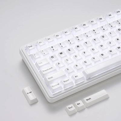 XVX Minimal White Ceramic Keycaps