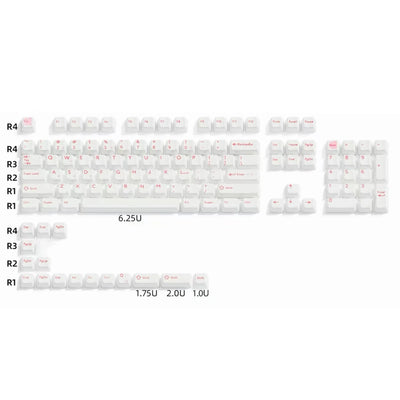 XVX Minimal Italic Ceramic Keycaps Layout