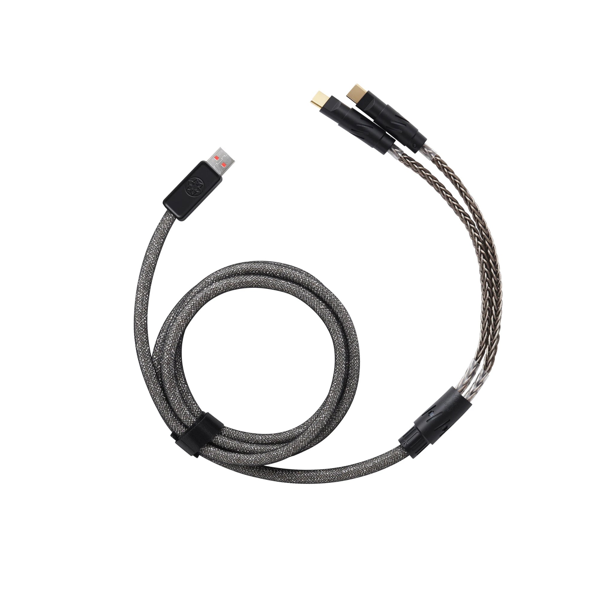 KeyboardMan Spark Spilt Dual 8K Gaming Cable Black