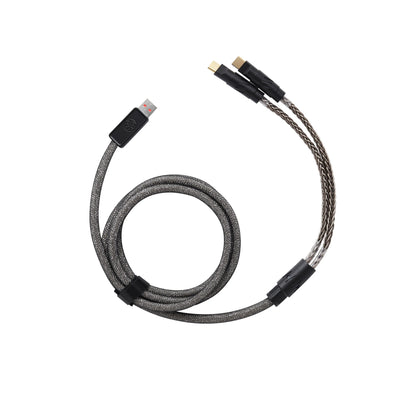 KeyboardMan Spark Spilt Dual 8K Gaming Cable Black