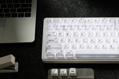 XVX Minimal Italic Ceramic Keycaps Black on White
