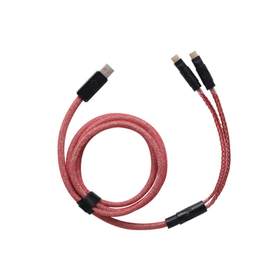 KeyboardMan Spark Spilt Dual 8K Gaming Cable Red