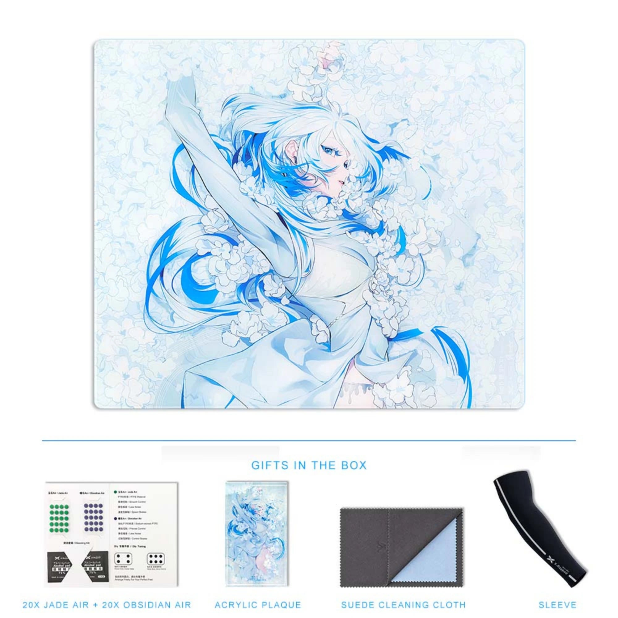Xraypad NOD Glass Mousepad packing content