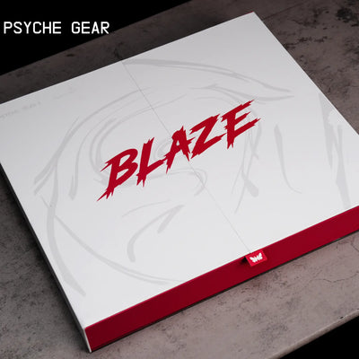 PSYCHE GEAR SPD-01 BLAZE Glass Mousepad Packaging