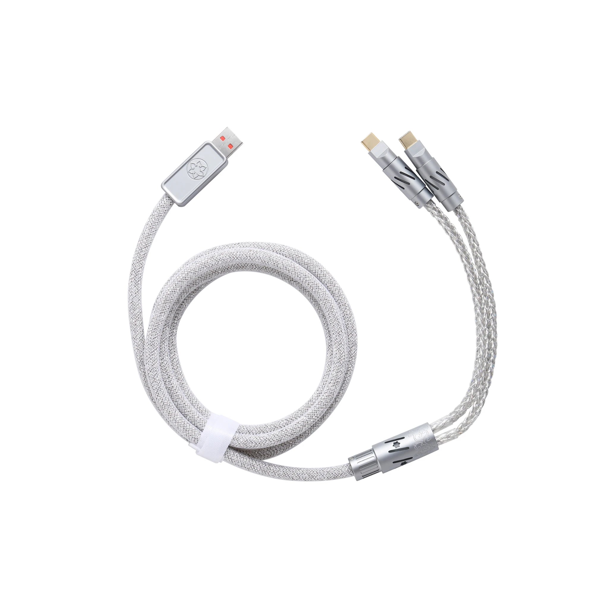 KeyboardMan Spark Spilt Dual 8K Gaming Cable White