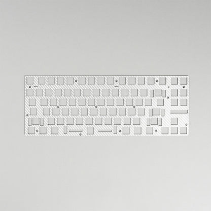 Wooting 80HE Modding Kit Silver Carbon Fibre