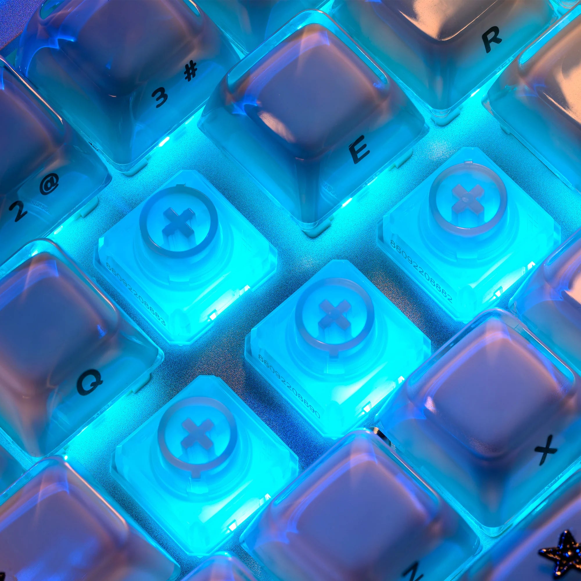 XVX Whisper magnetic switches installed in hot-swap HE keyboard with RGB backlighting