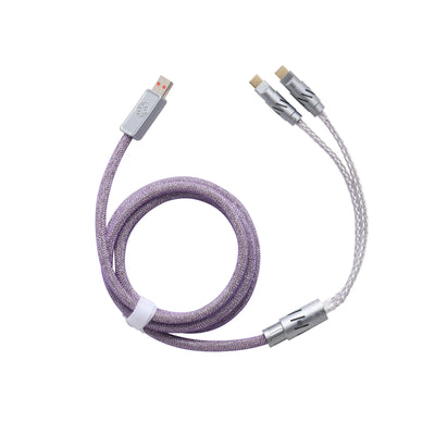 KeyboardMan Spark Spilt Dual 8K Gaming Cable Purple