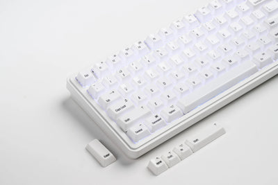 XVX Minimal Italic Ceramic Keycaps White on Black