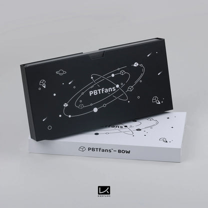 PBTfans BOW Black on White Keycap Set