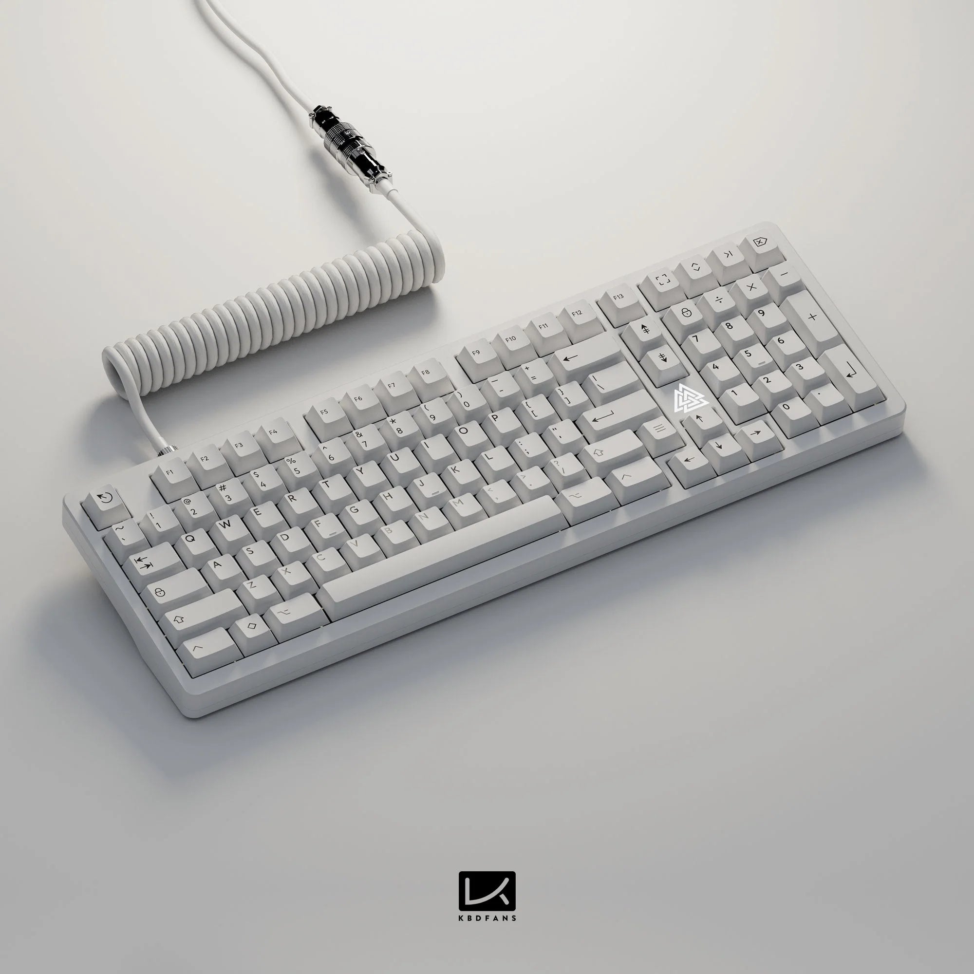 PBTfans BOW Black on White Keycap Set