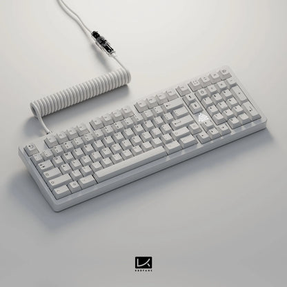 PBTfans BOW Black on White Keycap Set