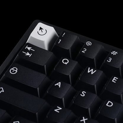 PBTfans WOB White on Black Keycap Set