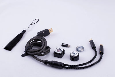 KeyboardMan X WinShop Split Dual 8K Gaming Cable Black