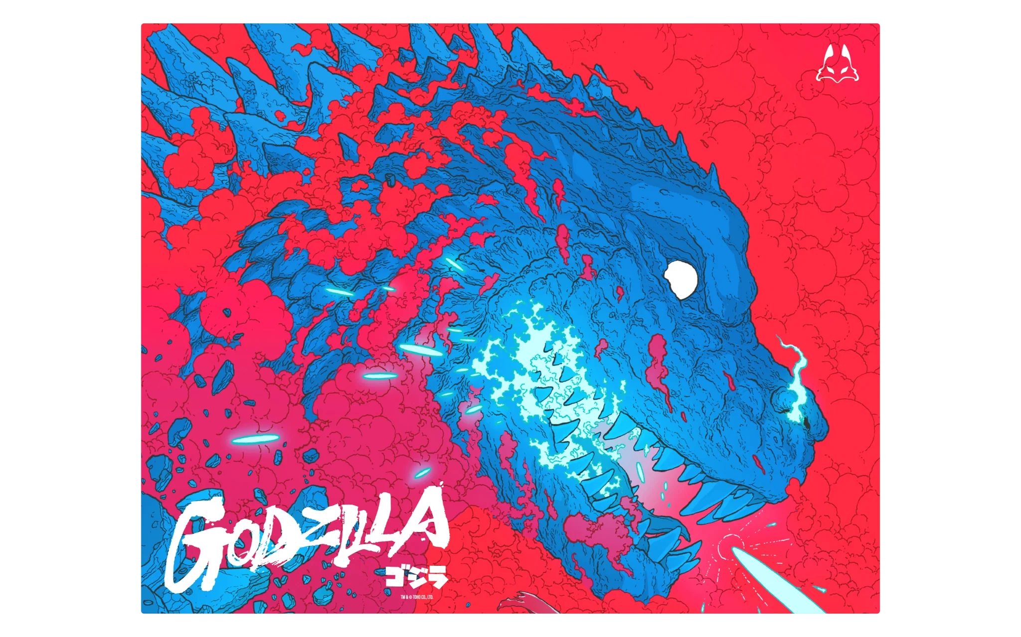GODZILLA LUNAR Glass Mousepad