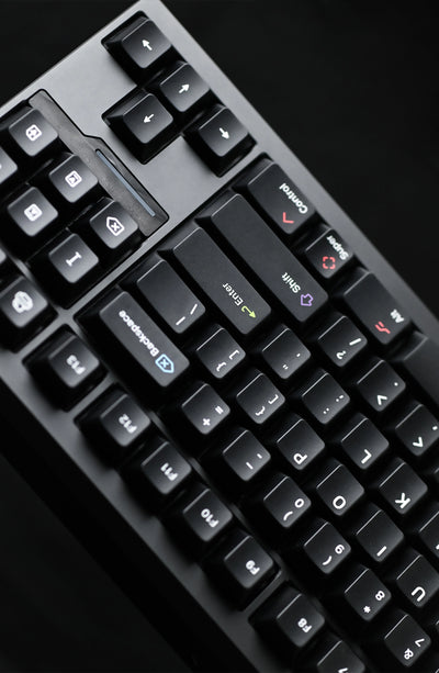KAP WOB White on Black Keycap Set