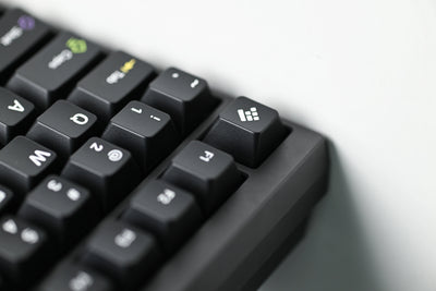 KAP WOB White on Black Keycap Set