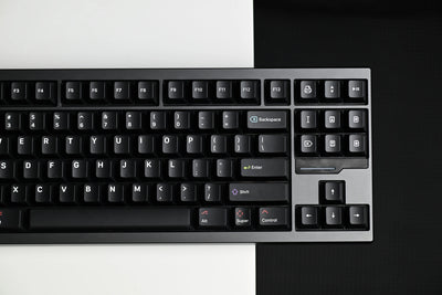 KAP WOB White on Black Keycap Set