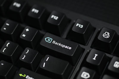 KAP WOB White on Black Keycap Set