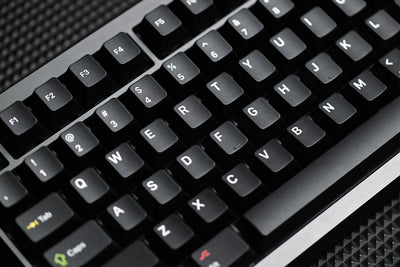 KAP WOB White on Black Keycap Set