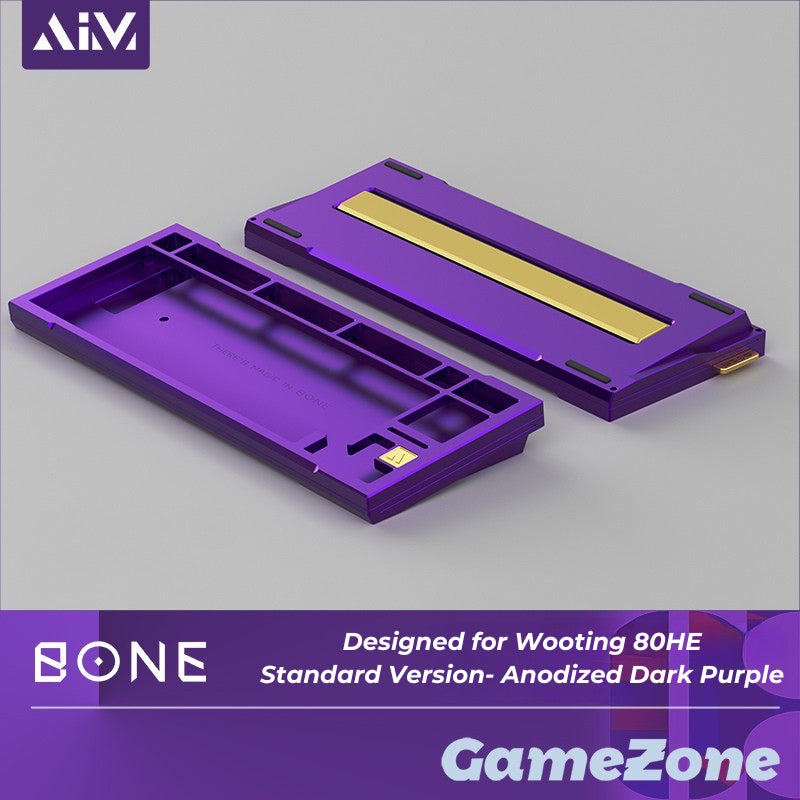 KeyboardMan X GameZone Bone 80 Aluminum Case For Wooting 80HE