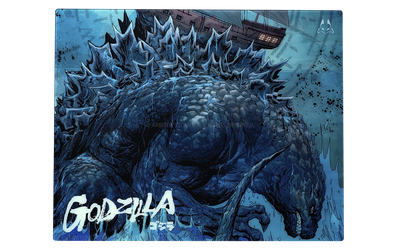 Godzilla 2.0 Lunar Speed Glass Mousepad — Surface Detail