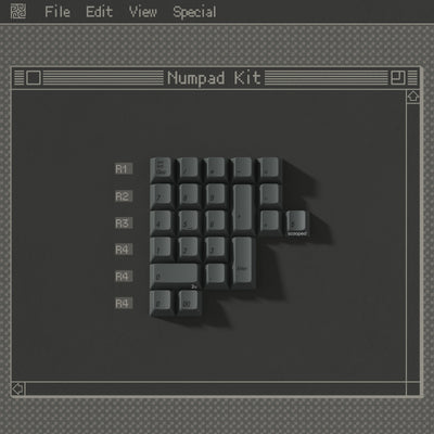 PBTfans 1984 Dark Keycap Set- Numpad